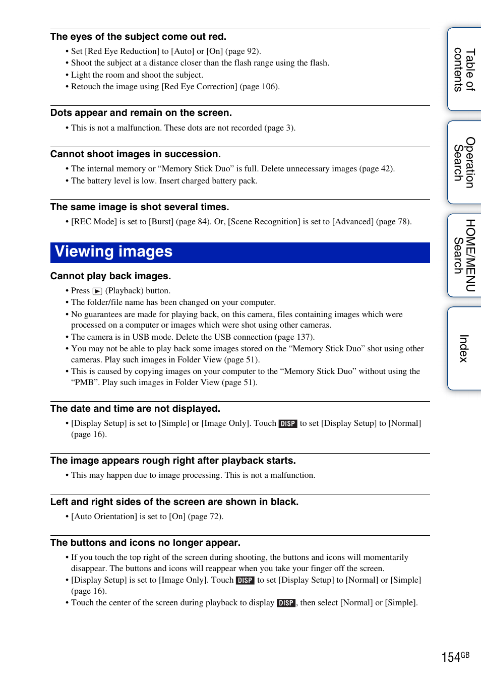Viewing images | Sony DSC-G3 User Manual | Page 154 / 178