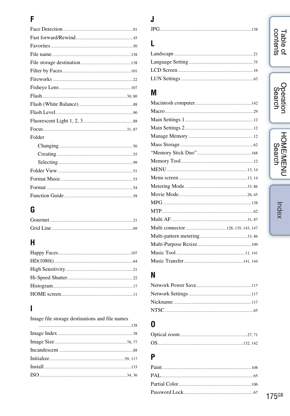 Sony DSC-G3 User Manual | Page 175 / 178