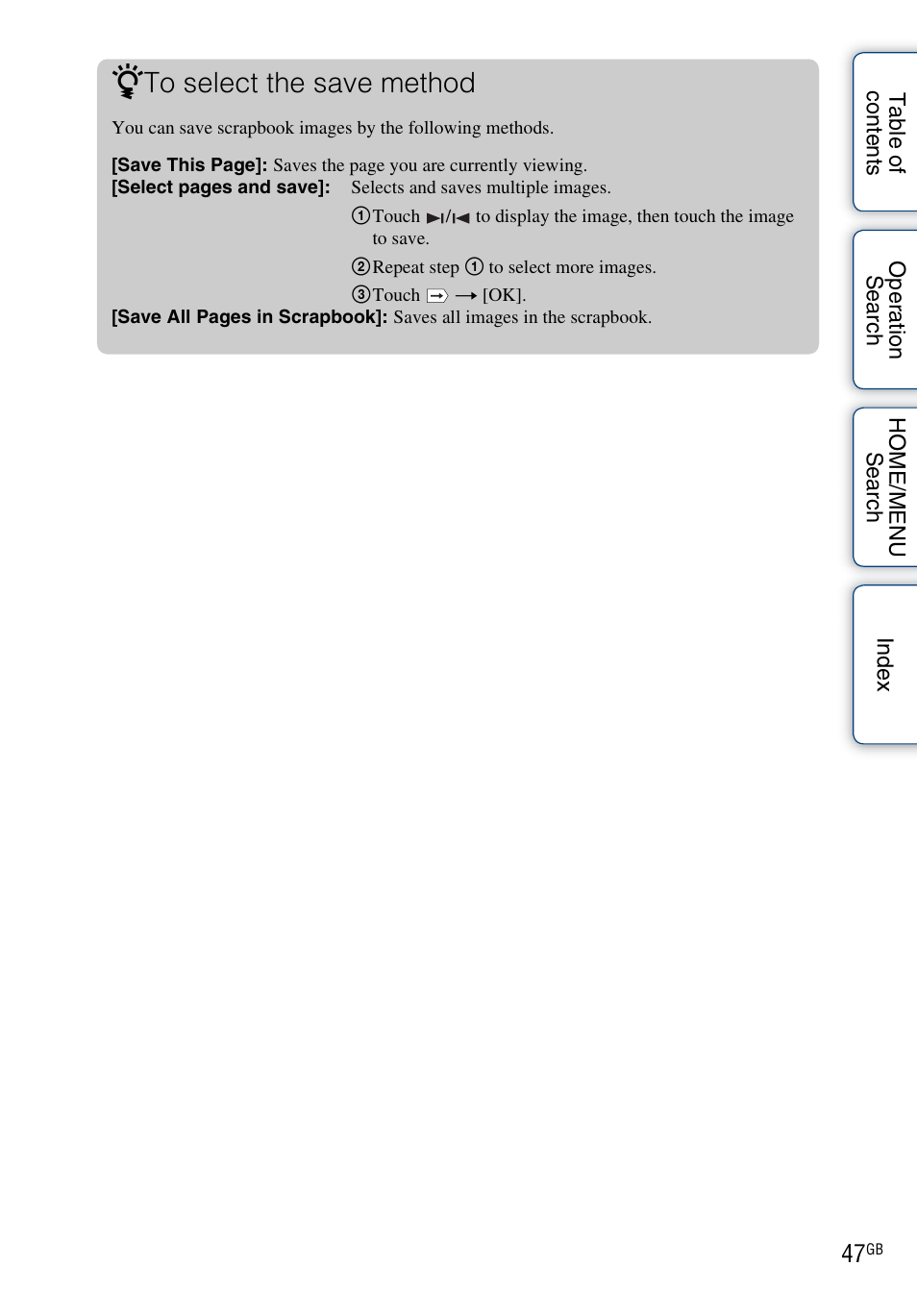 Sony DSC-G3 User Manual | Page 47 / 178