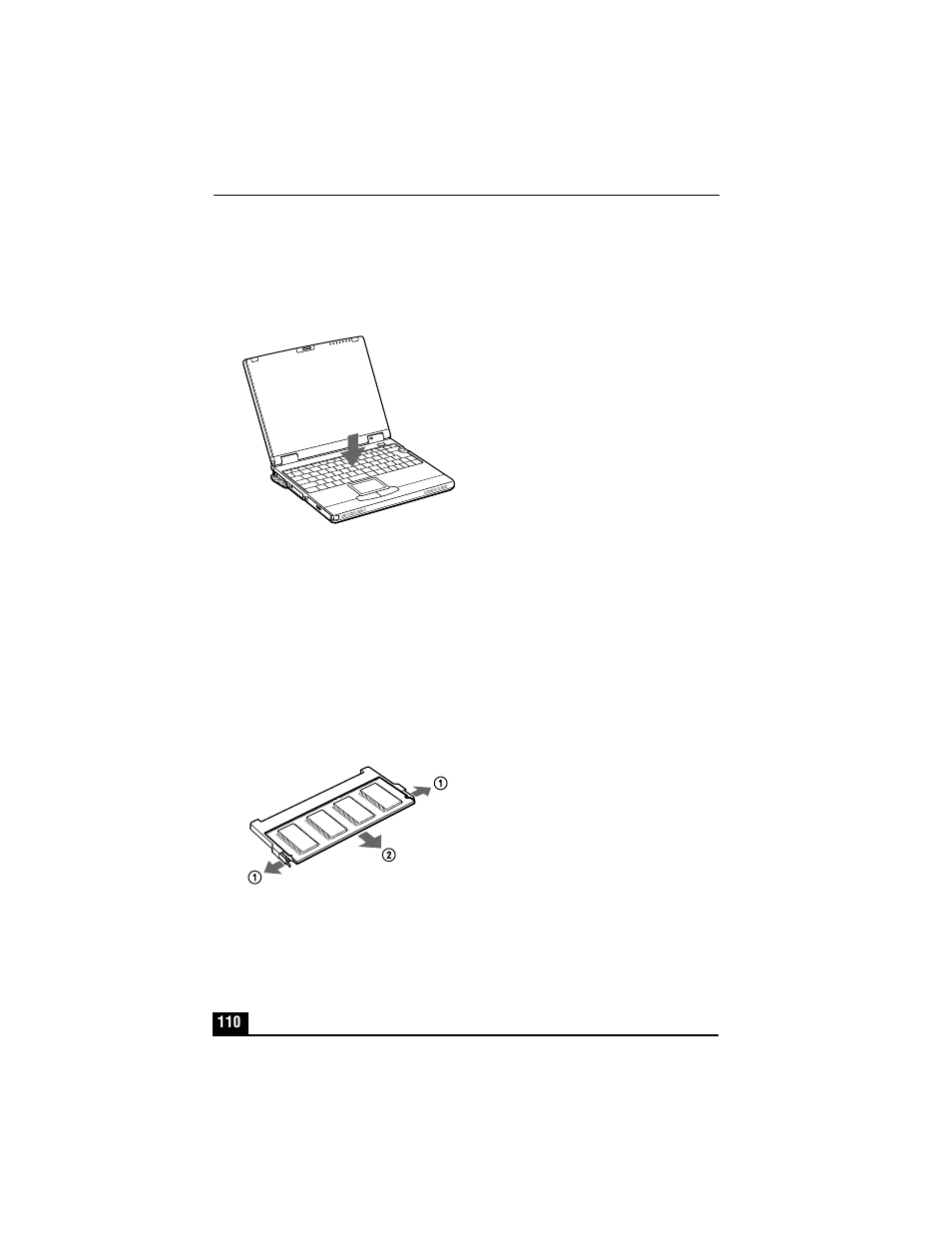 Replacing the keyboard, To remove a memory module, 3 remove the memory module | Memory module | Sony PCG-XG500 User Manual | Page 110 / 154