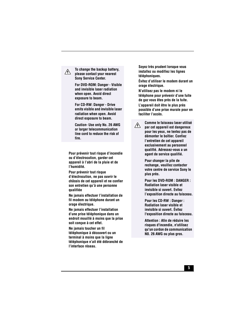 Sony PCG-XG500 User Manual | Page 5 / 154