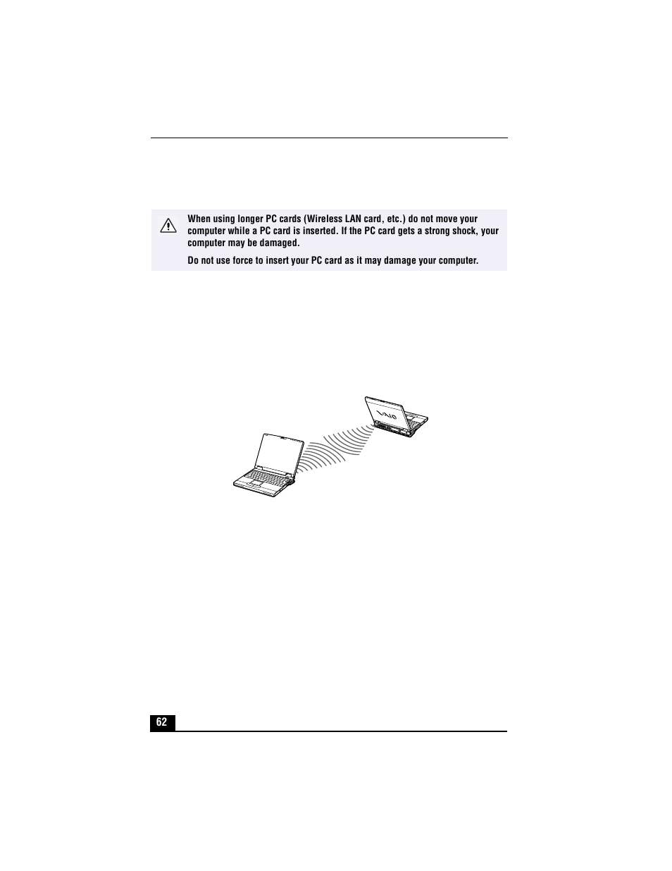 Using infrared communication devices, Connecting with infrared | Sony PCG-XG500 User Manual | Page 62 / 154