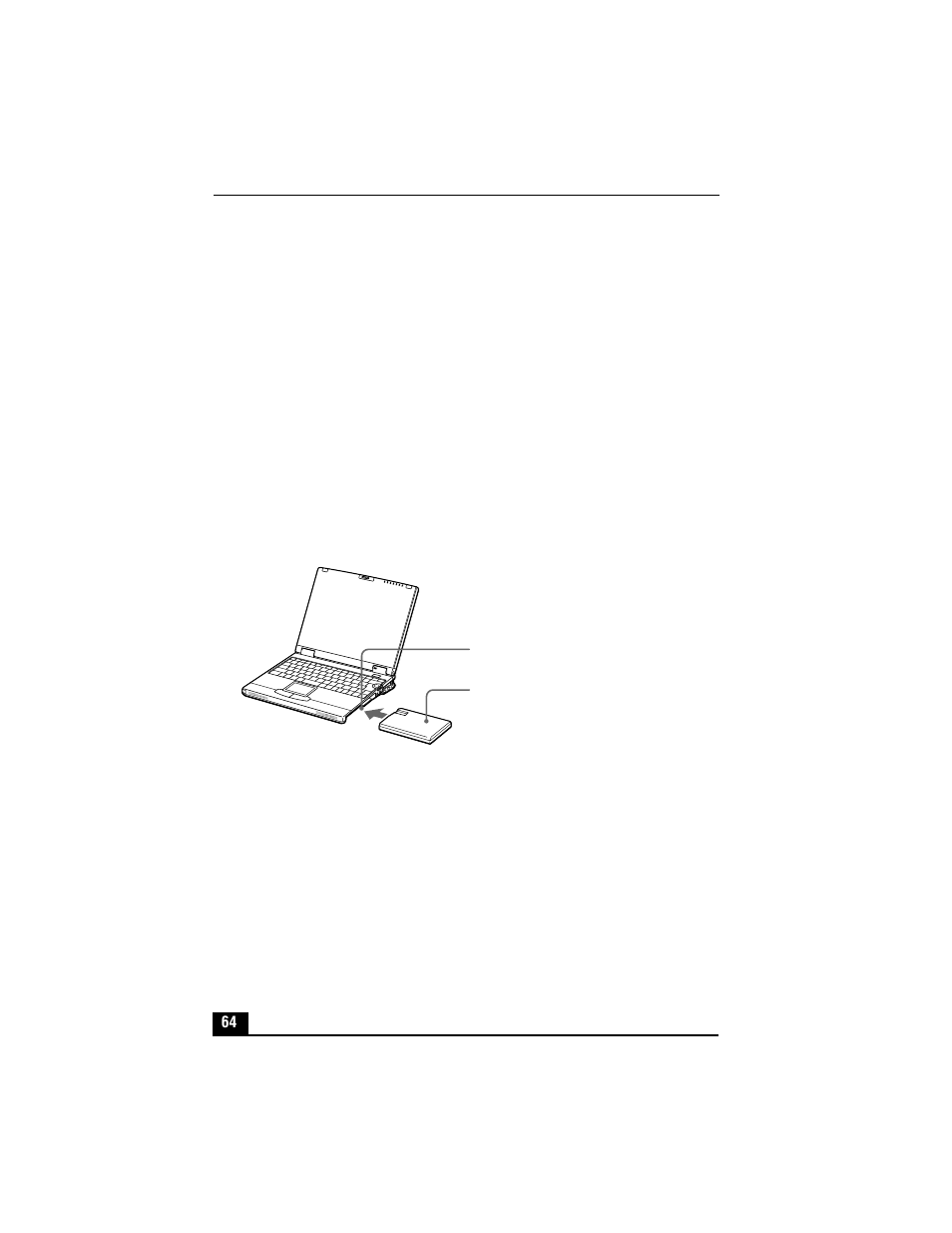 Using a second battery pack, To insert a second battery pack, Inserting second battery pack | Sony PCG-XG500 User Manual | Page 64 / 154