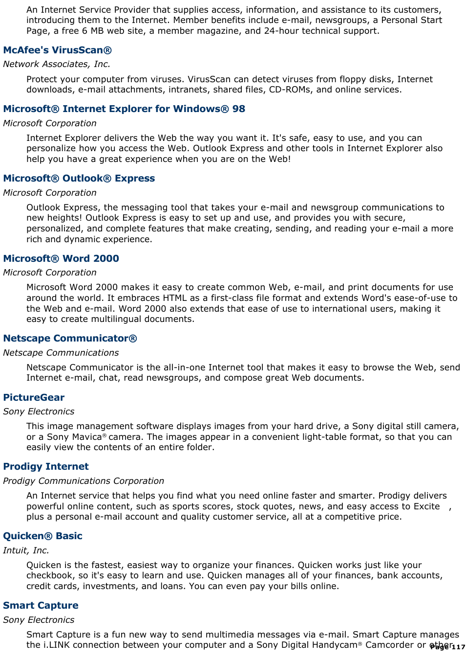 Sony PCV-L630 User Manual | Page 117 / 1055