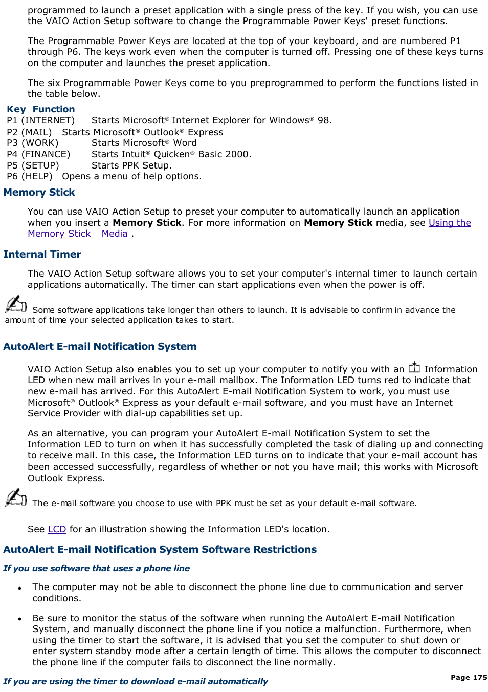 Sony PCV-L630 User Manual | Page 175 / 1055