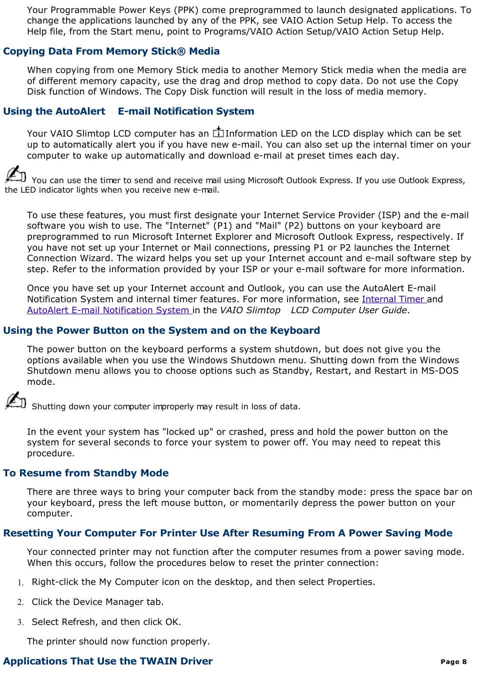Sony PCV-L630 User Manual | Page 8 / 1055