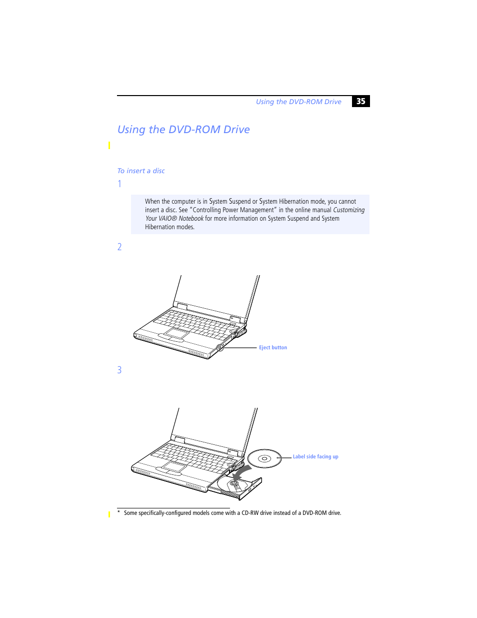 Using the dvd-rom drive | Sony PCG-XG29 User Manual | Page 47 / 130