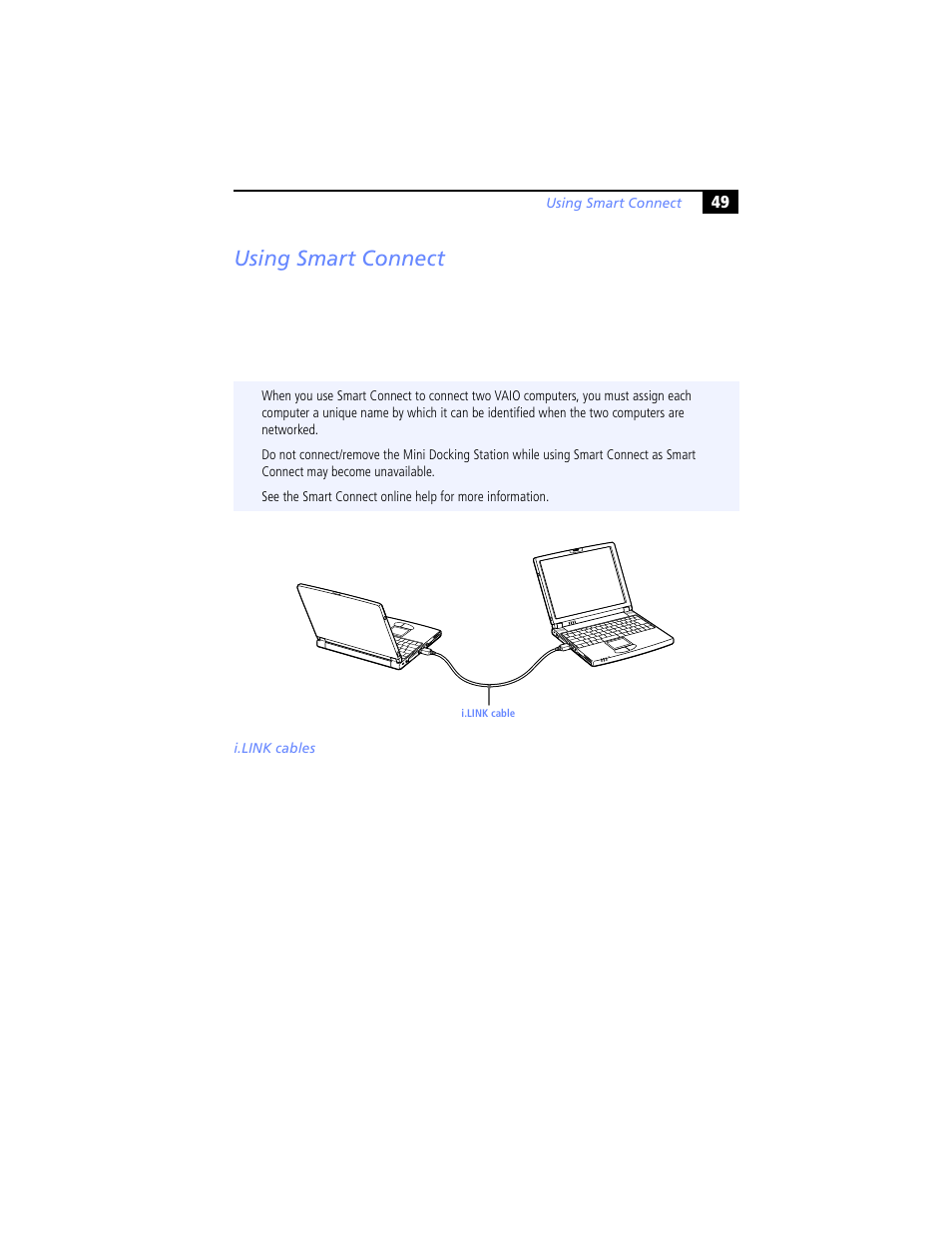 Using smart connect | Sony PCG-XG29 User Manual | Page 61 / 130