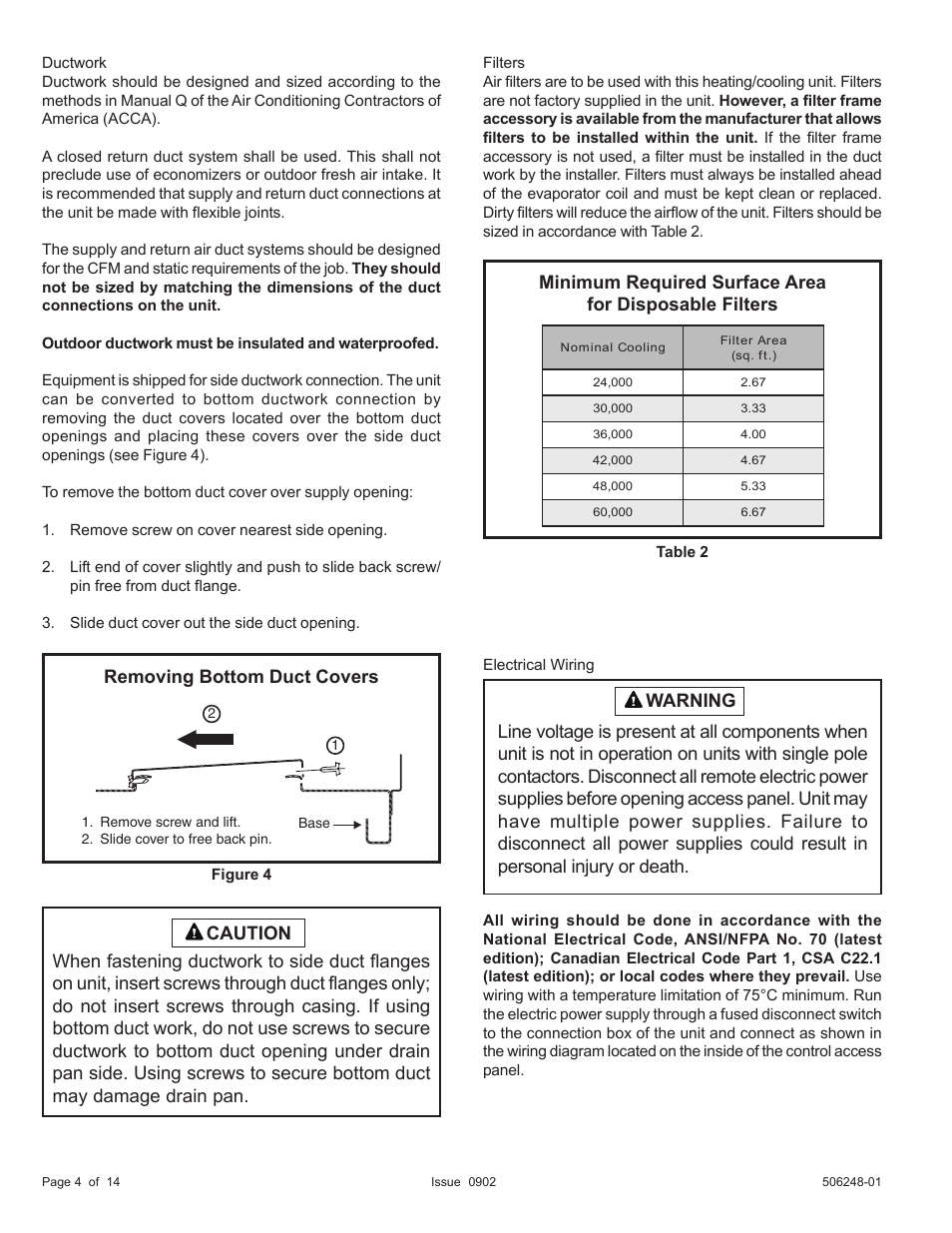 Removing bottom duct covers | Allied Air Enterprises (2 User Manual | Page 4 / 14