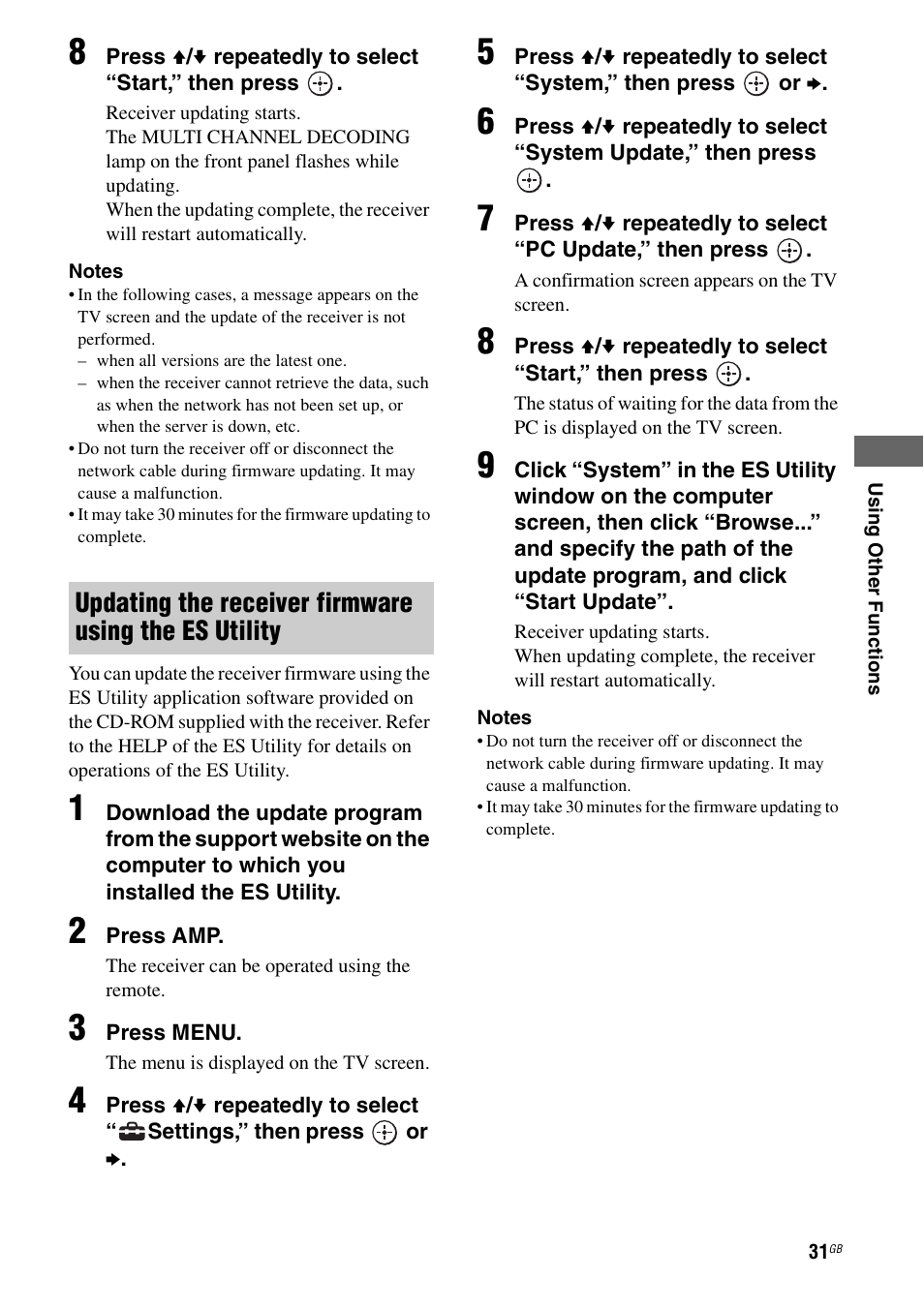 Sony STR-DA6400ES User Manual | Page 31 / 46