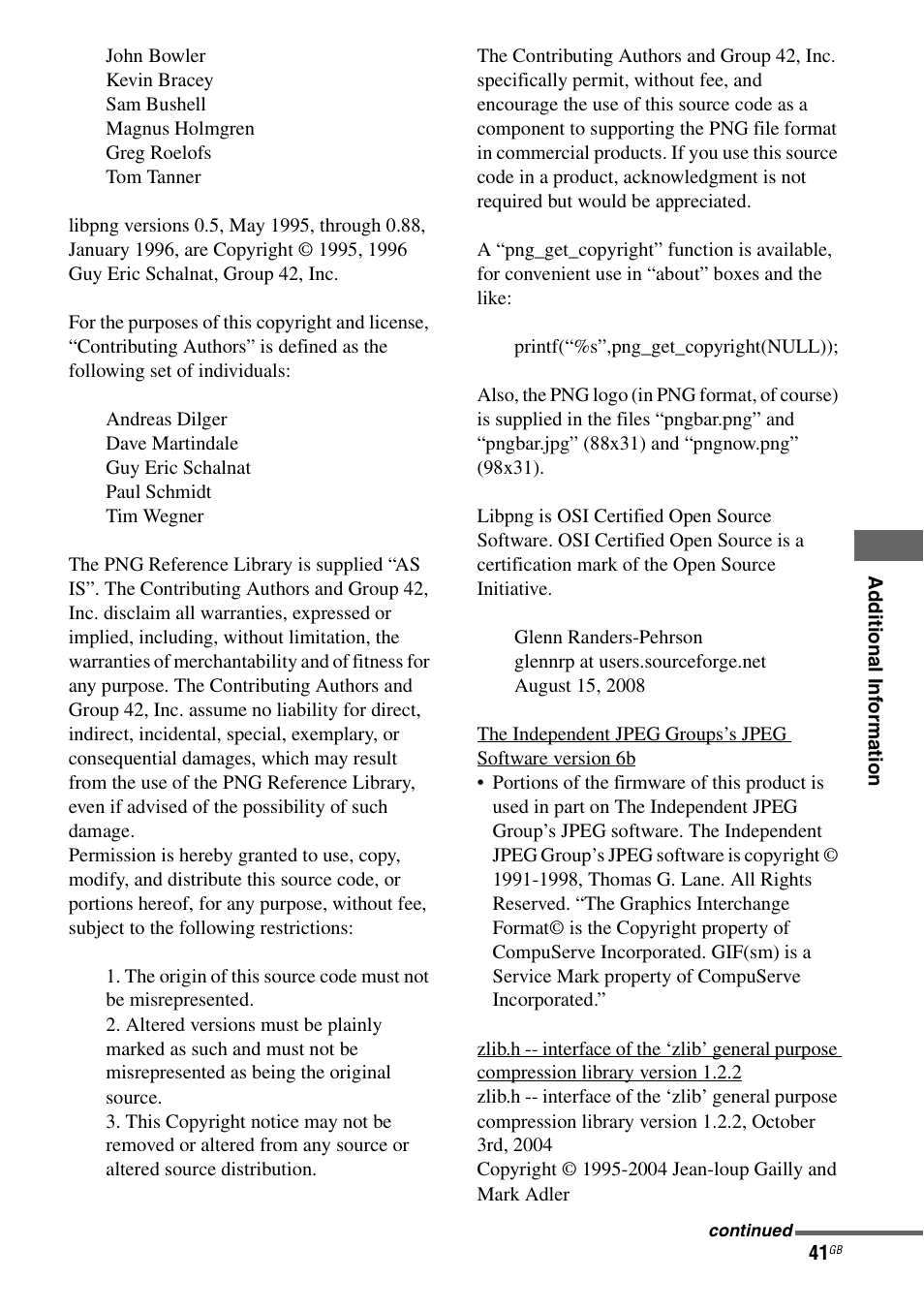 Sony STR-DA6400ES User Manual | Page 41 / 46