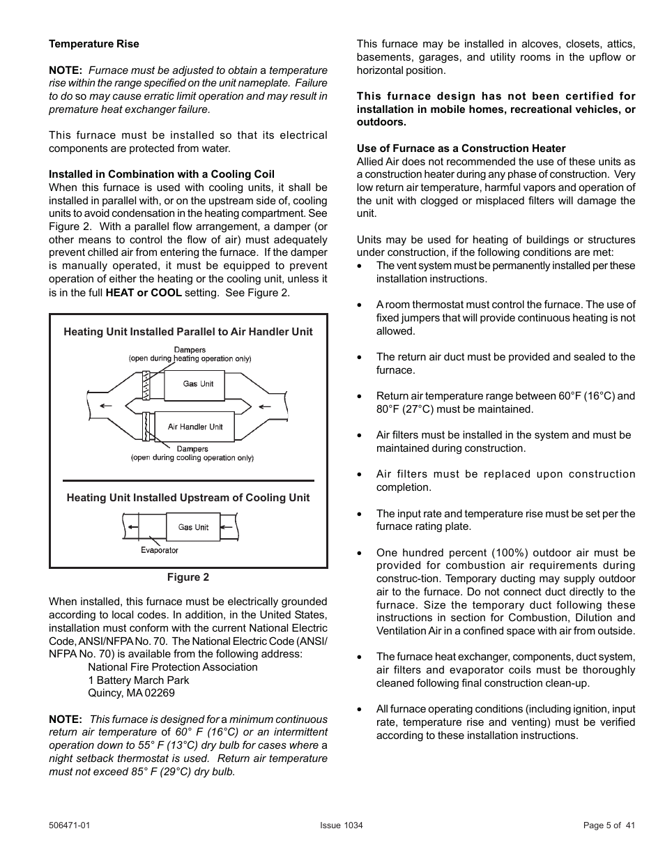 Allied Air Enterprises A80UH2V User Manual | Page 5 / 41