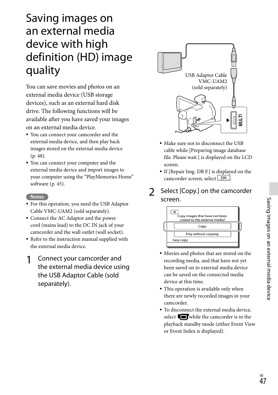 Quality | Sony HDR-PJ790V User Manual | Page 47 / 76