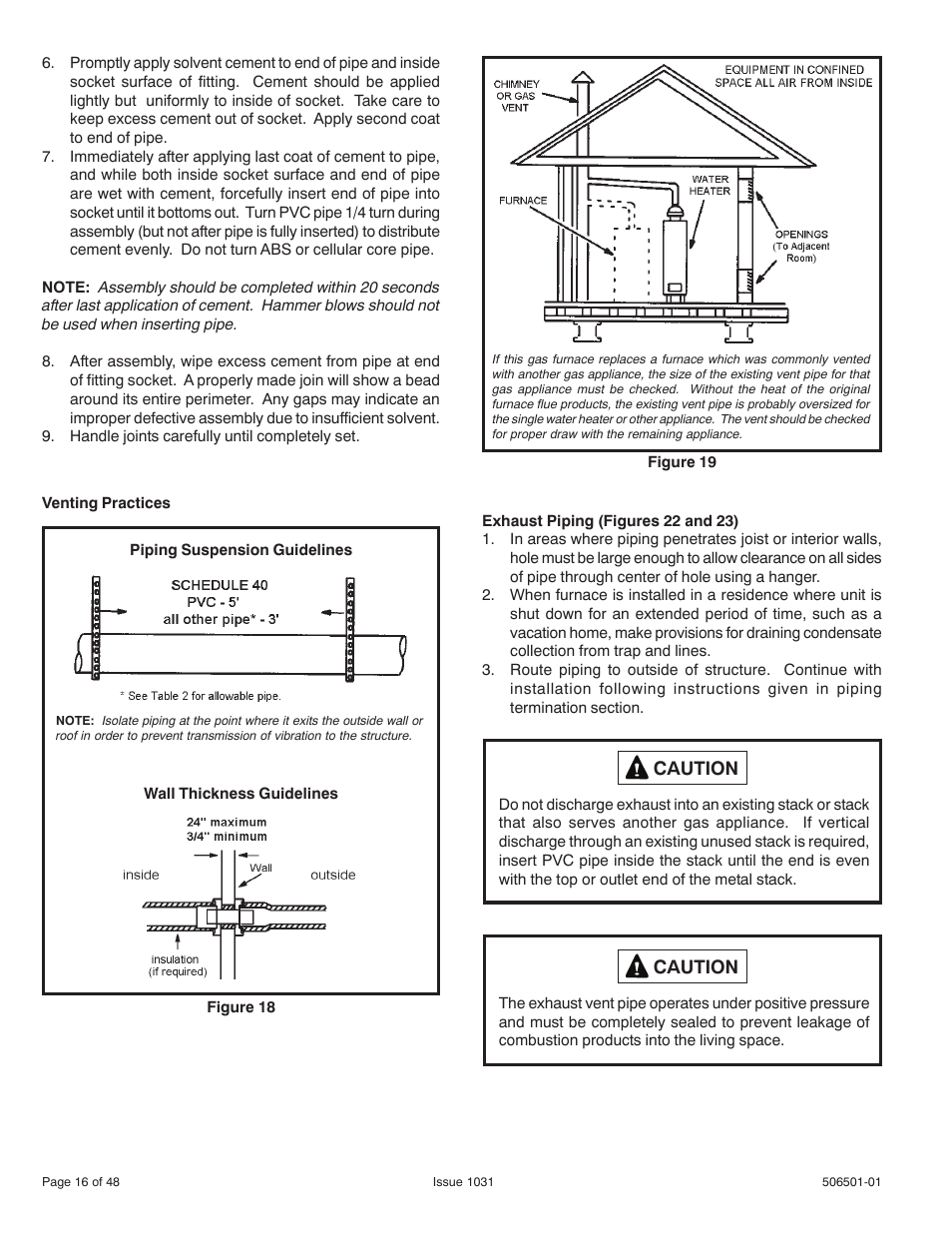 Caution | Allied Air Enterprises 92G1UH User Manual | Page 16 / 48