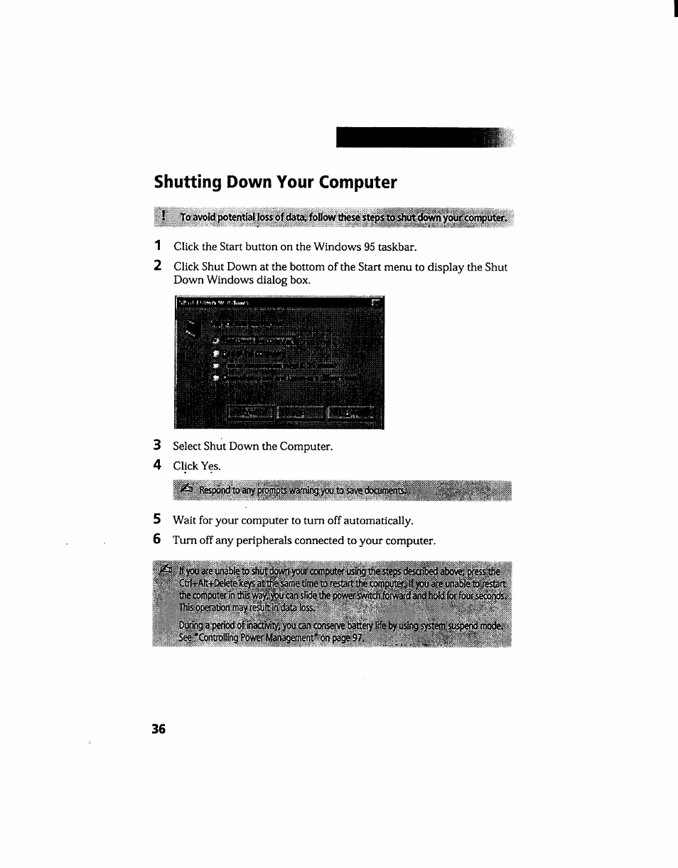 Shutting down your computer | Sony PCG-705 User Manual | Page 44 / 160