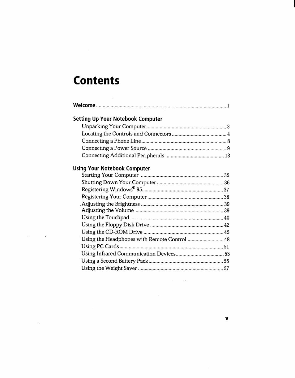 Sony PCG-705 User Manual | Page 5 / 160