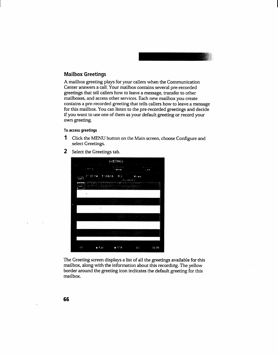 Mailbox greetings, To access greetings | Sony PCG-705 User Manual | Page 74 / 160