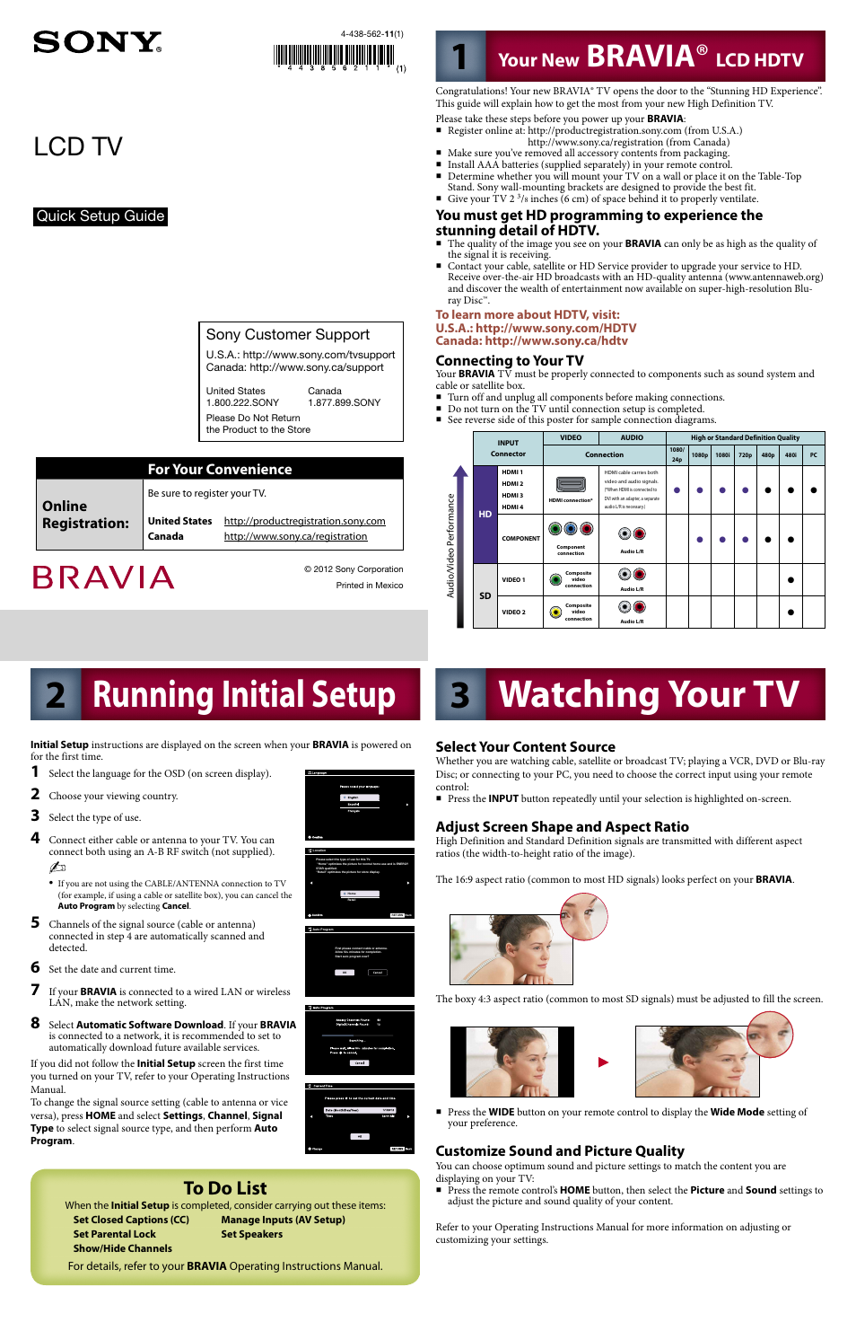 Sony KDL-50EX645 User Manual | 2 pages