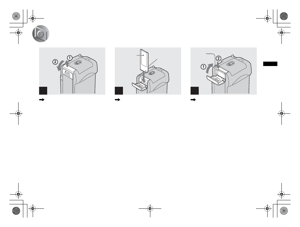 Shooting still images, Inserting and removing a “memory stick, Inserting and removing a | Memory stick | Sony DSC-P71 User Manual | Page 23 / 108
