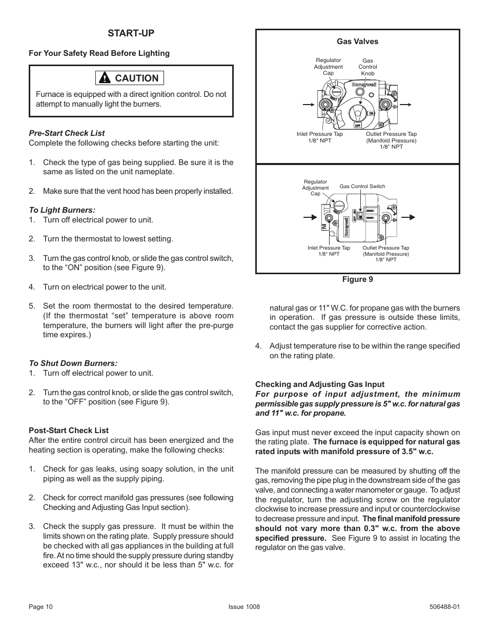 Start-up, Caution | Allied Air Enterprises 4PGE User Manual | Page 10 / 16