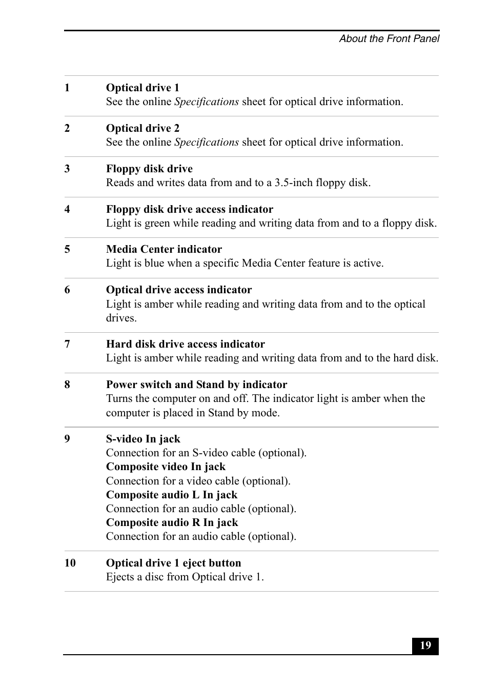 Sony PCV-RZ49 User Manual | Page 19 / 84