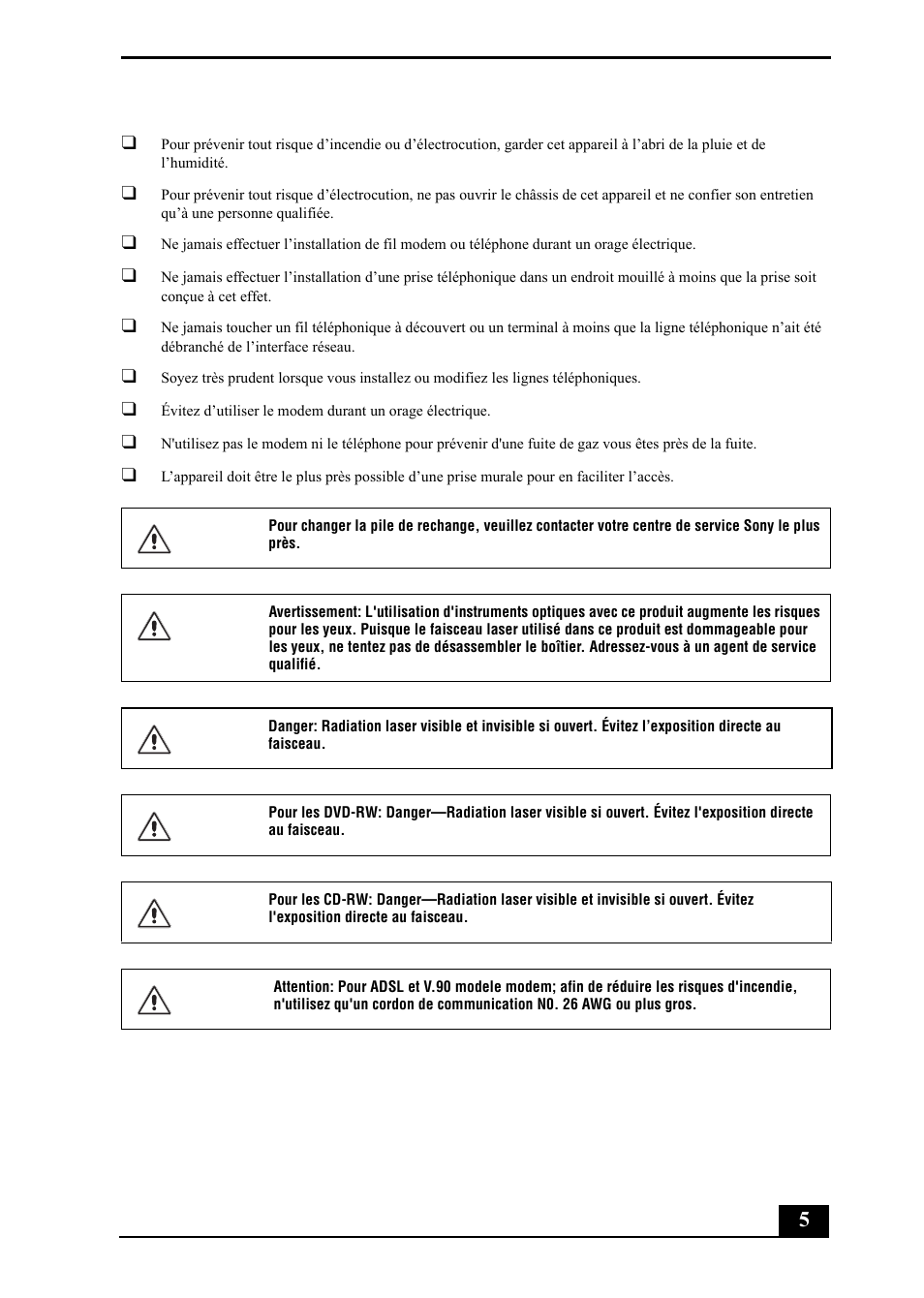 Sony PCV-RZ49 User Manual | Page 5 / 84