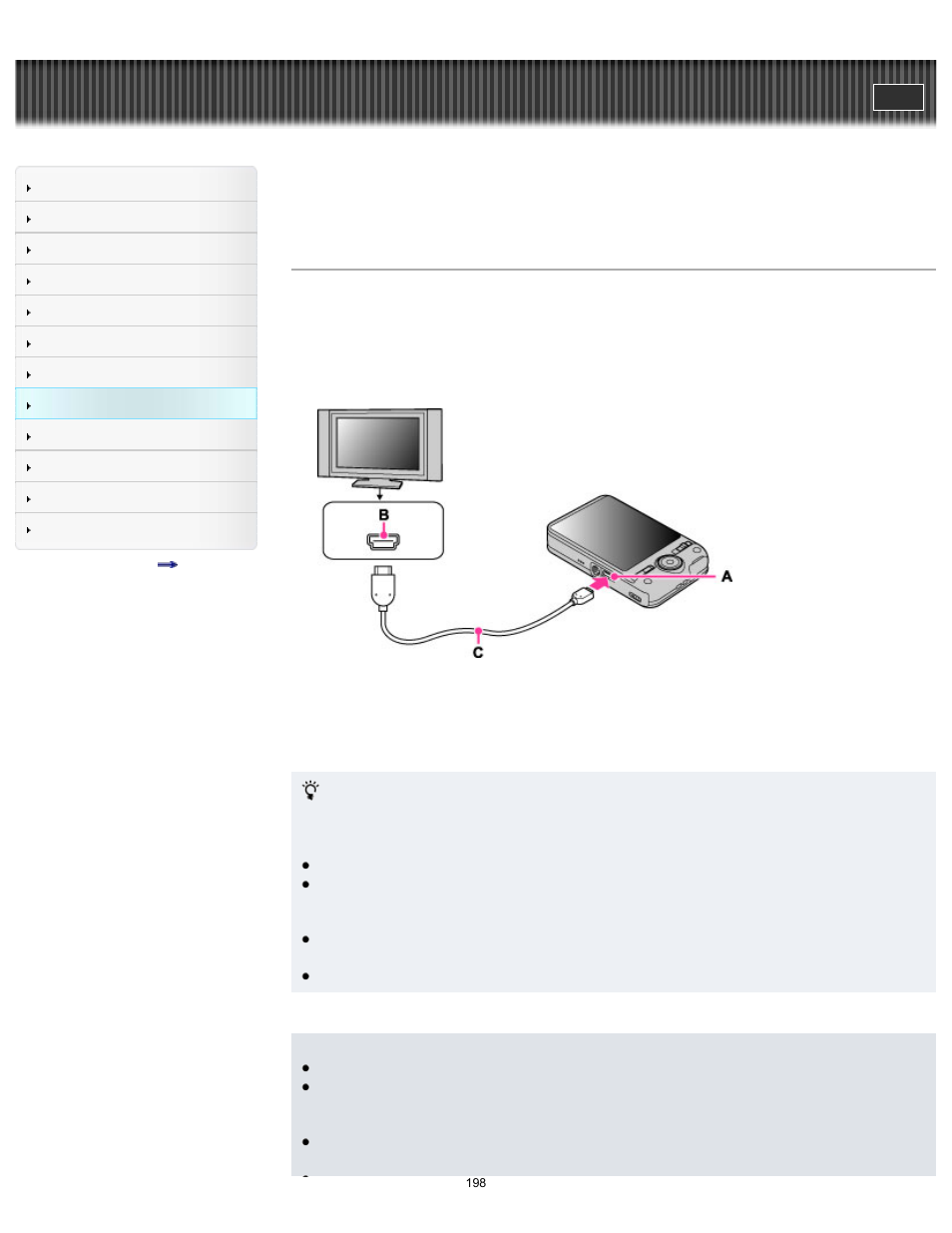 Cyber-shot user guide | Sony DSC-WX80 User Manual | Page 198 / 252