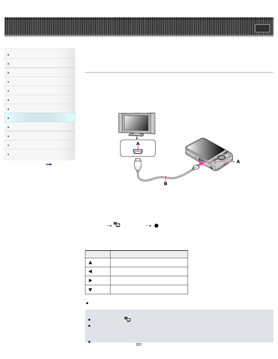 Viewing 3d images on a 3d tv, Cyber-shot user guide | Sony DSC-WX80 User Manual | Page 201 / 252