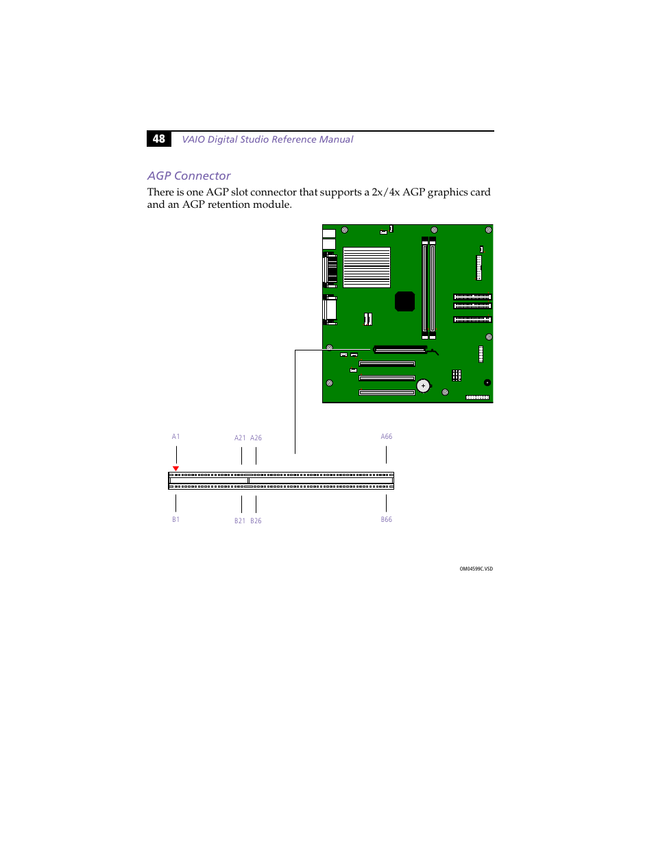 Agp connector, 48 agp connector | Sony PCV-RX270DS User Manual | Page 62 / 118