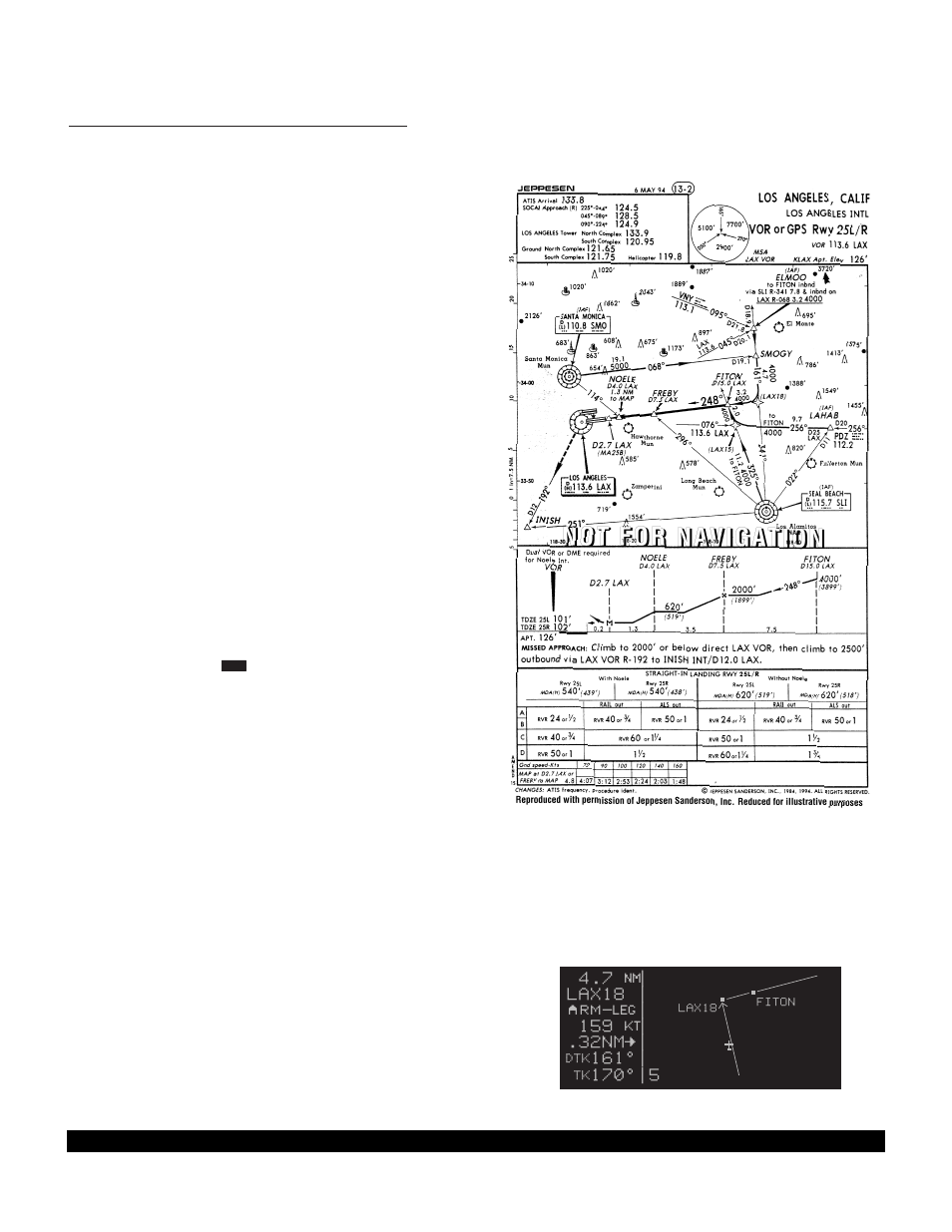 4 example approach: no procedure turn | BendixKing KLN 90B User Manual | Page 156 / 198