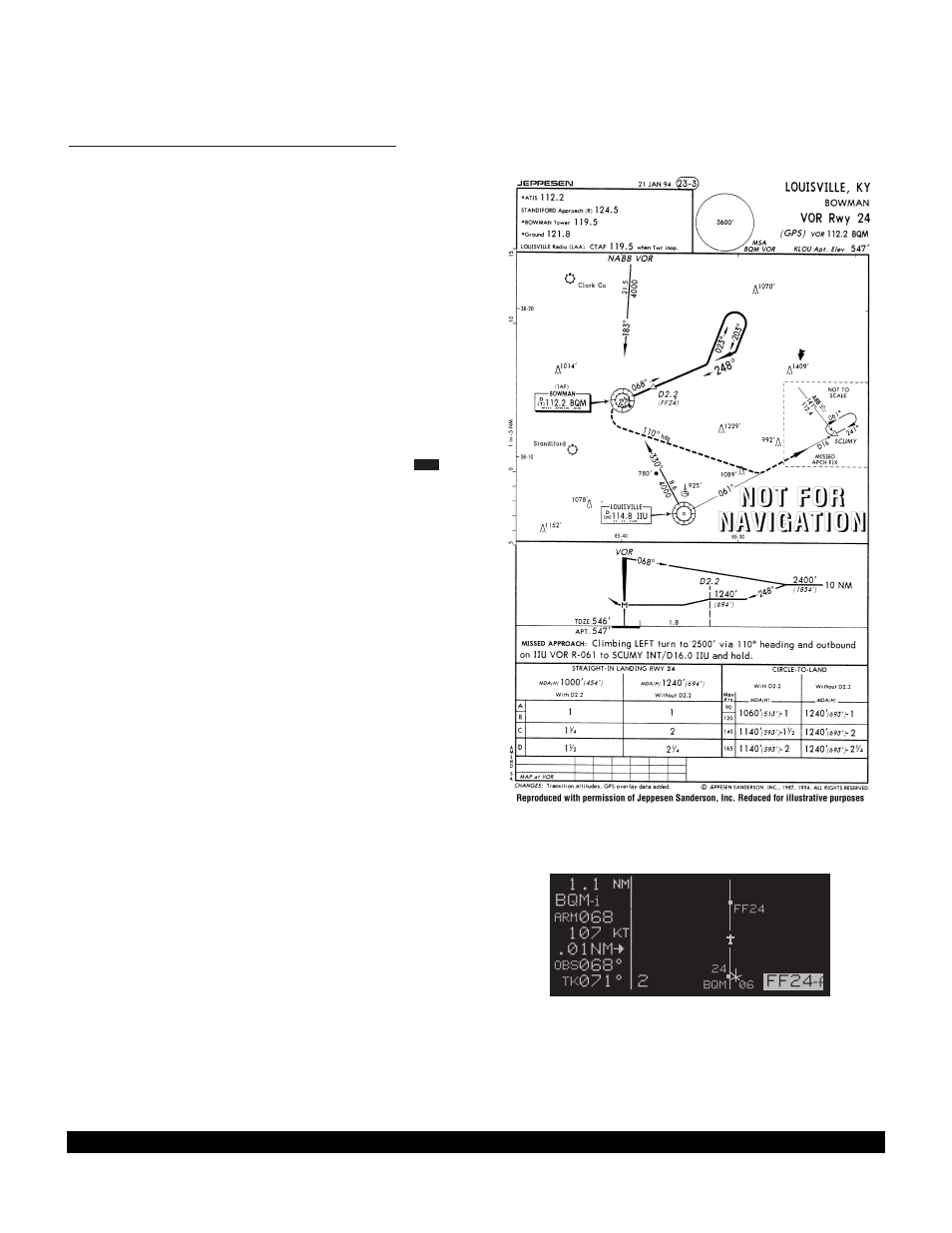 7 example approach: on-airport navaid | BendixKing KLN 90B User Manual | Page 162 / 198