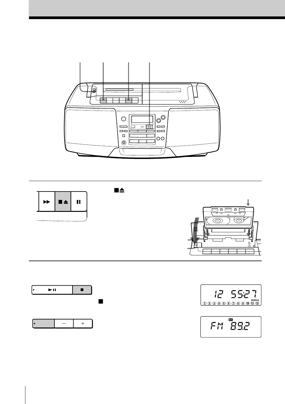 Recording on a tape | Sony CFD-S39 User Manual | Page 10 / 36
