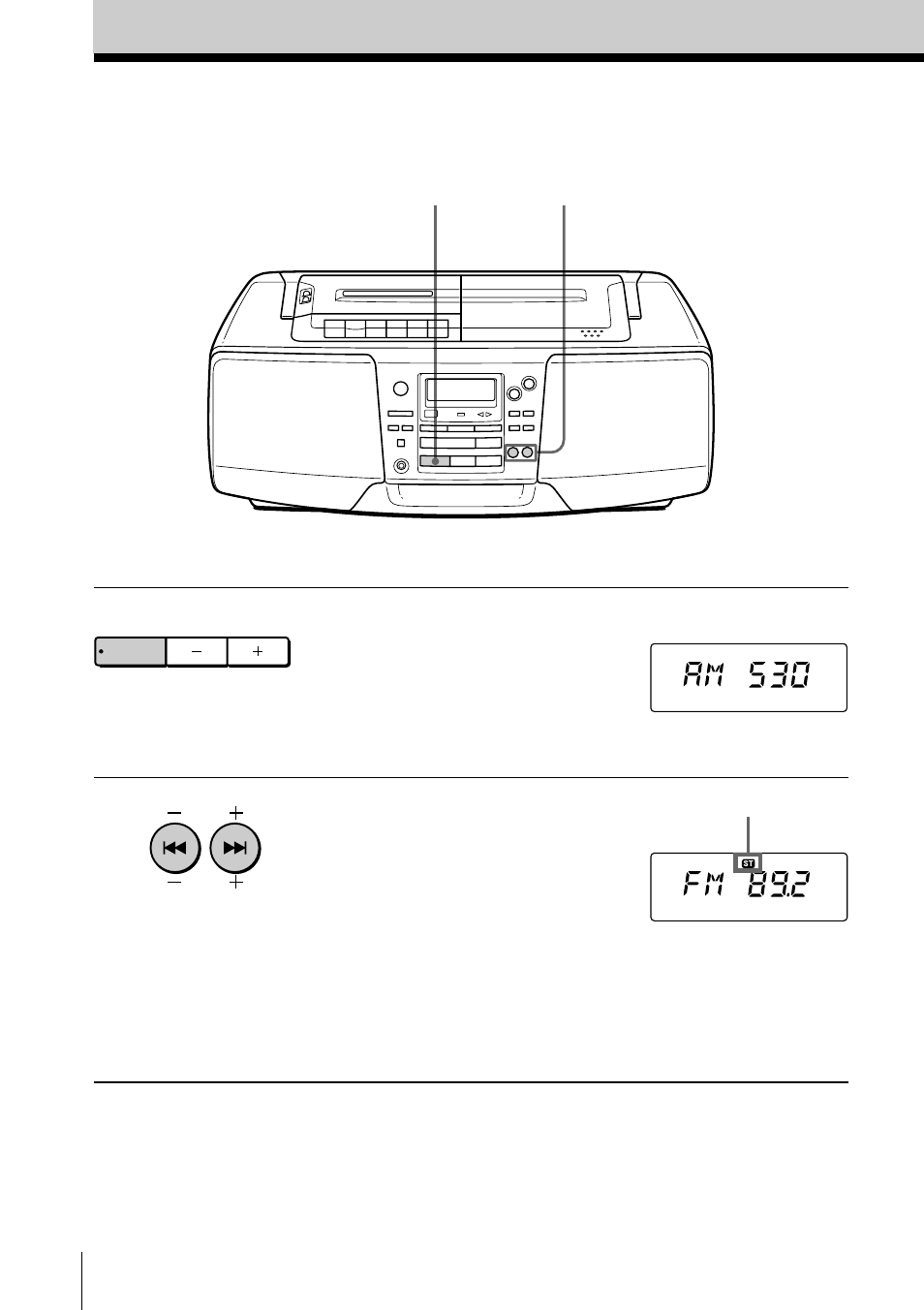 Listening to the radio | Sony CFD-S39 User Manual | Page 6 / 36