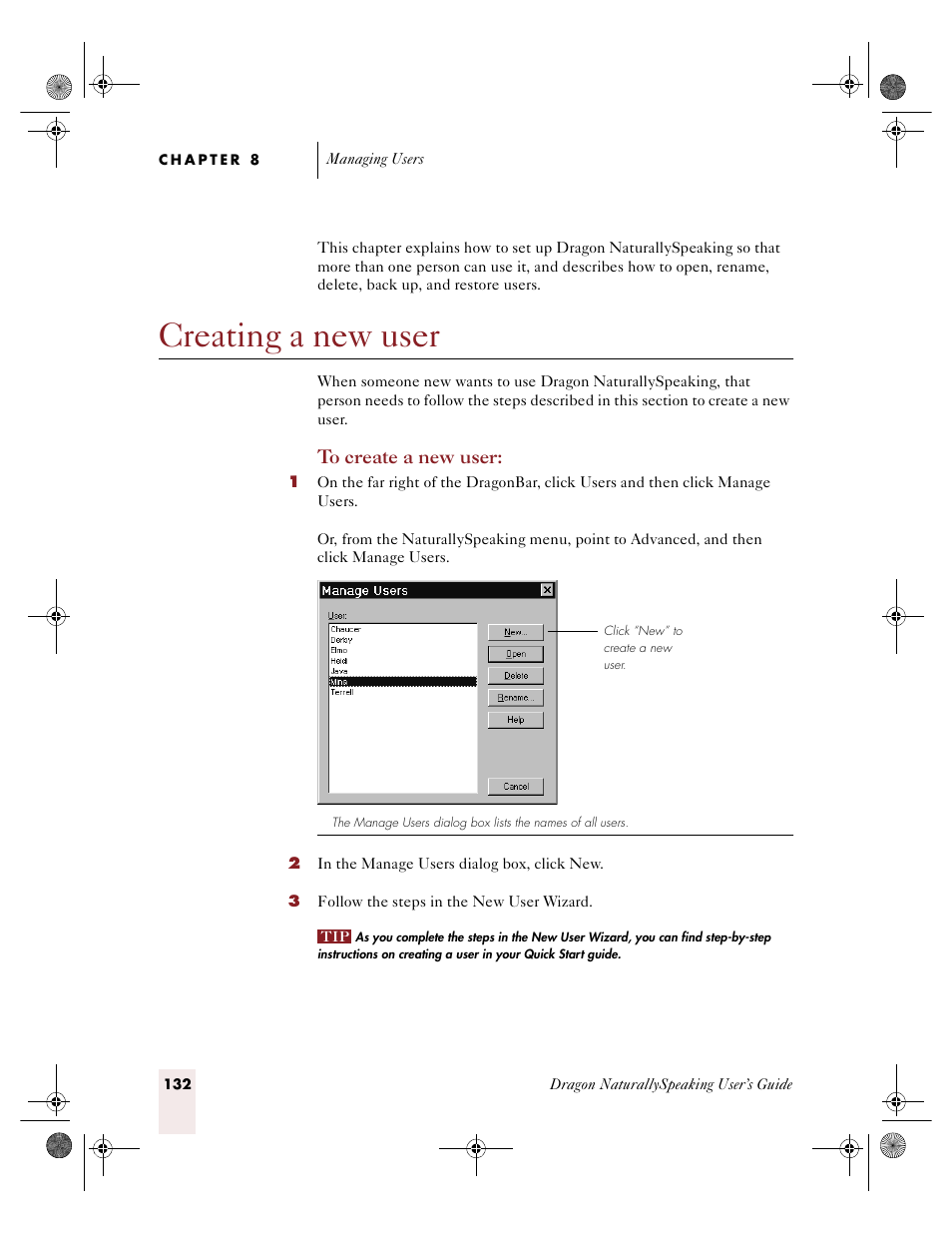 Creating a new user, E “creating a new user, Ge 13 | Sony ICD-R100VTP User Manual | Page 138 / 222