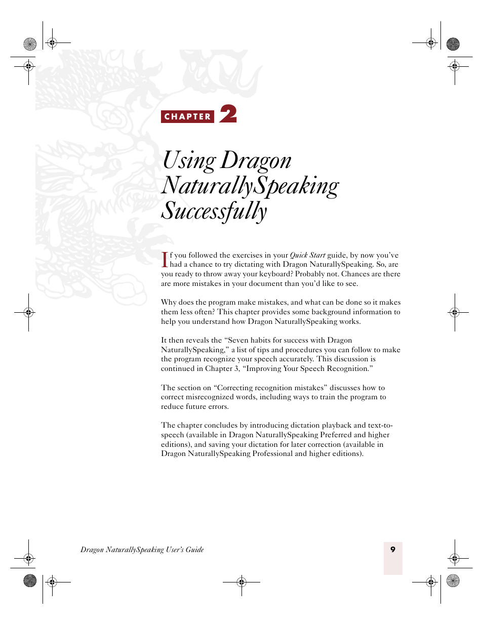 Using dragon naturallyspeaking successfully, C h a p t e r 2 | Sony ICD-R100VTP User Manual | Page 15 / 222