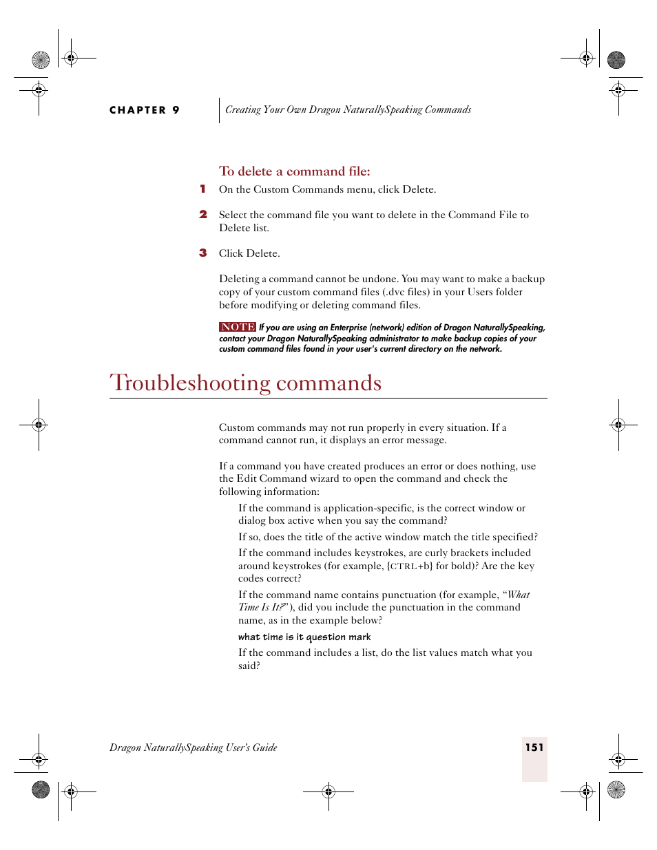 Troubleshooting commands | Sony ICD-R100VTP User Manual | Page 157 / 222