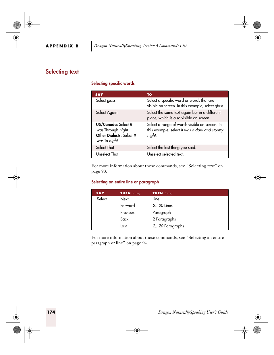 Selecting text | Sony ICD-R100VTP User Manual | Page 180 / 222