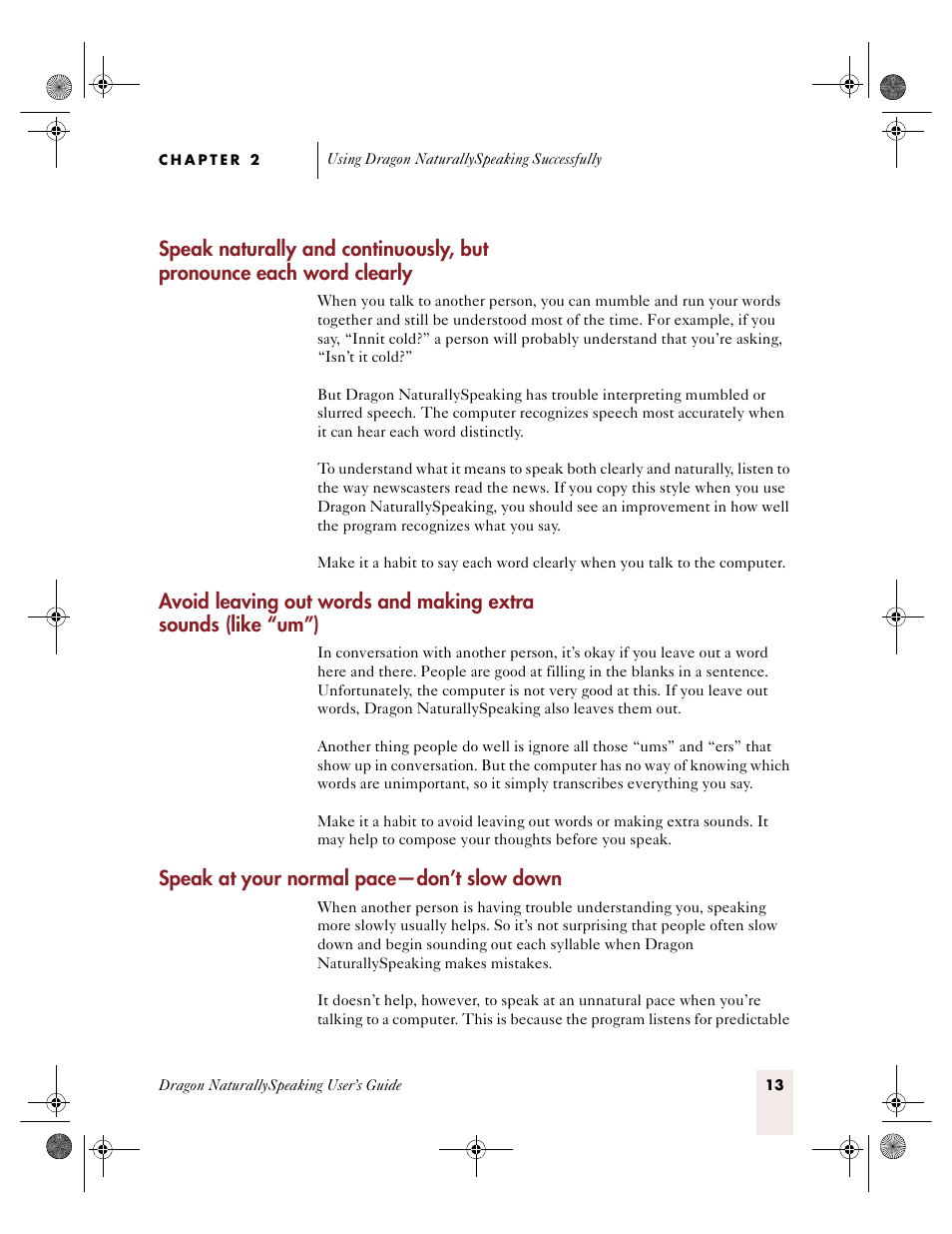 Speak at your normal pace—don’t slow down | Sony ICD-R100VTP User Manual | Page 19 / 222