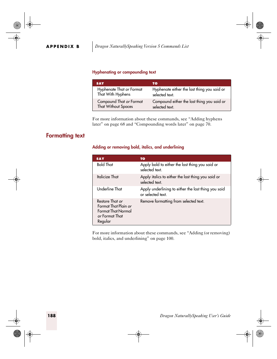 Formatting text | Sony ICD-R100VTP User Manual | Page 194 / 222