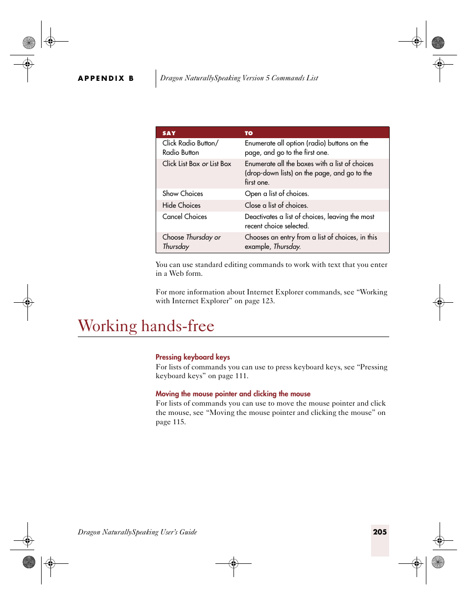 Working hands-free | Sony ICD-R100VTP User Manual | Page 211 / 222