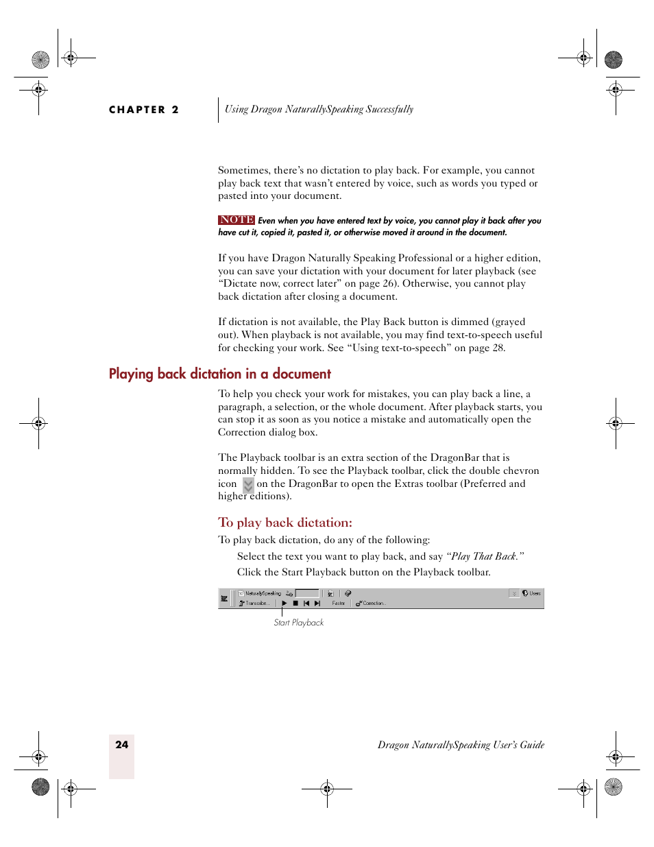 Playing back dictation in a document | Sony ICD-R100VTP User Manual | Page 30 / 222