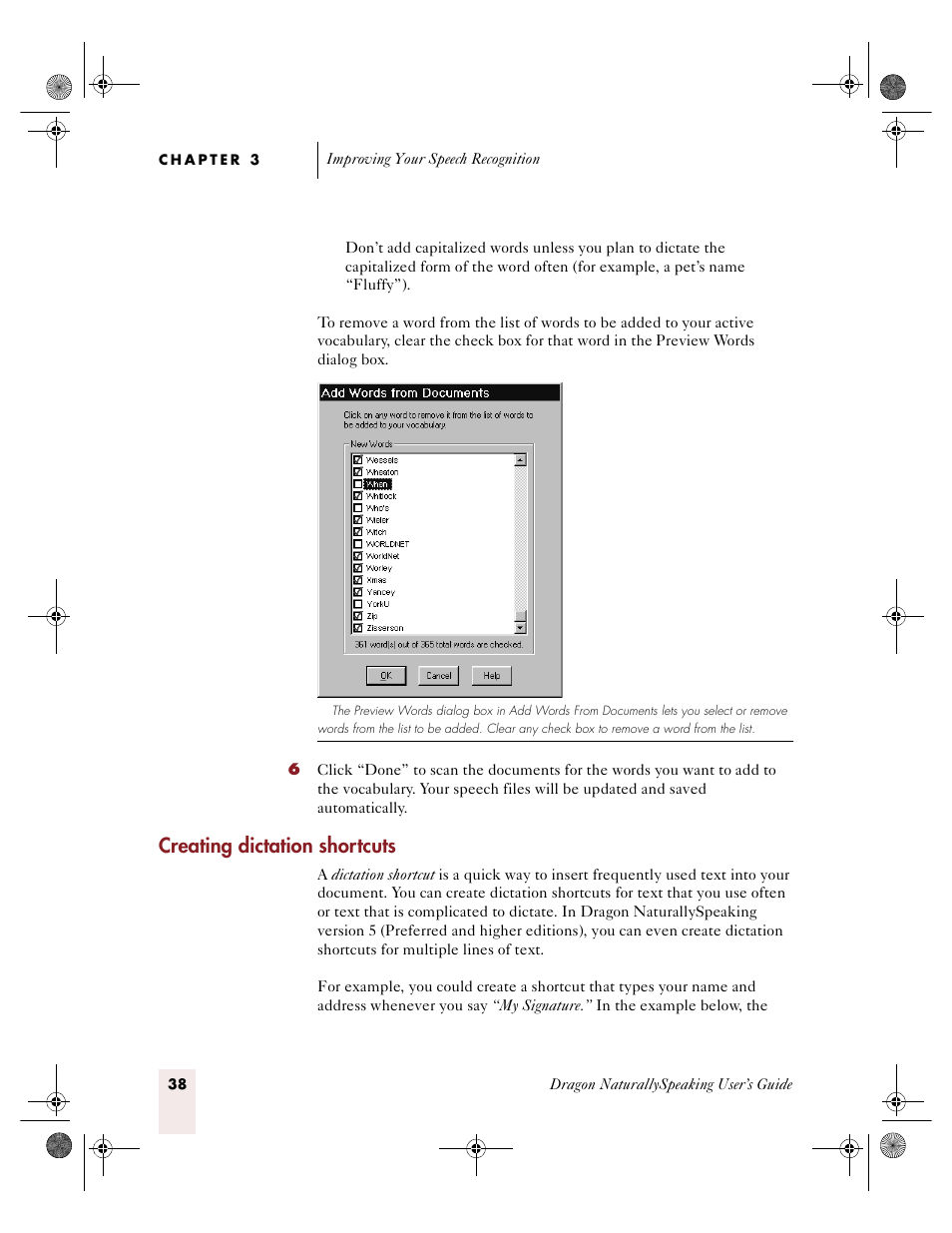 E “creating dictation shortcut, Creating dictation shortcuts | Sony ICD-R100VTP User Manual | Page 44 / 222