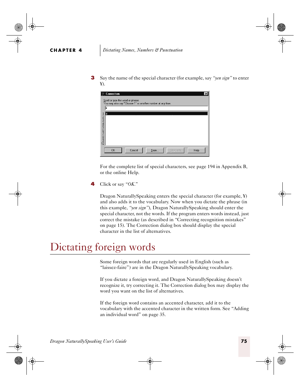 Dictating foreign words | Sony ICD-R100VTP User Manual | Page 81 / 222
