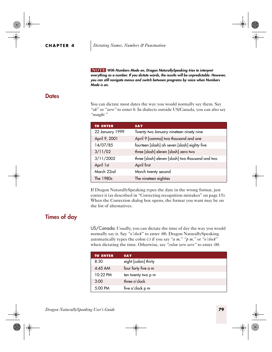 Dates, Times of day | Sony ICD-R100VTP User Manual | Page 85 / 222