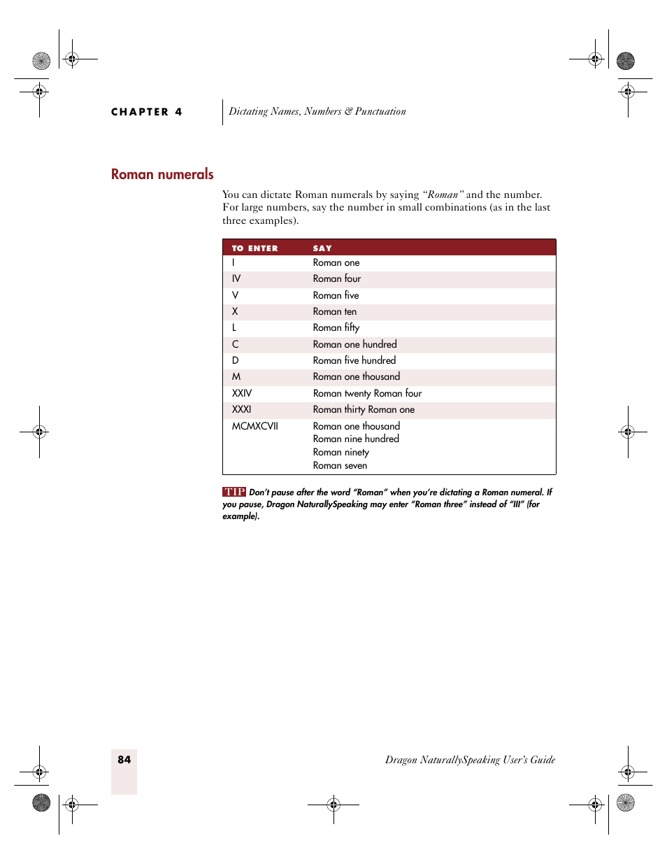 Roman numerals | Sony ICD-R100VTP User Manual | Page 90 / 222