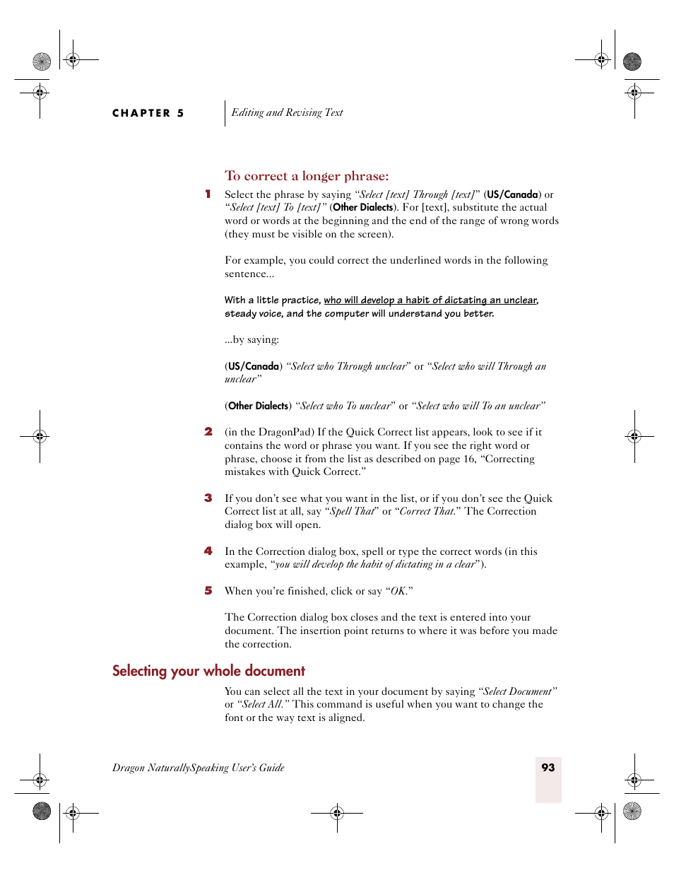 Selecting your whole document | Sony ICD-R100VTP User Manual | Page 99 / 222