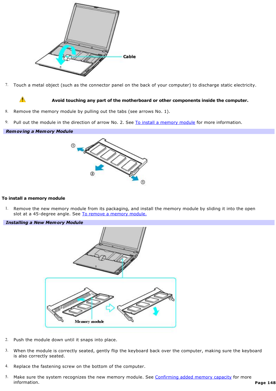 Sony PCG-V505AC User Manual | Page 148 / 164