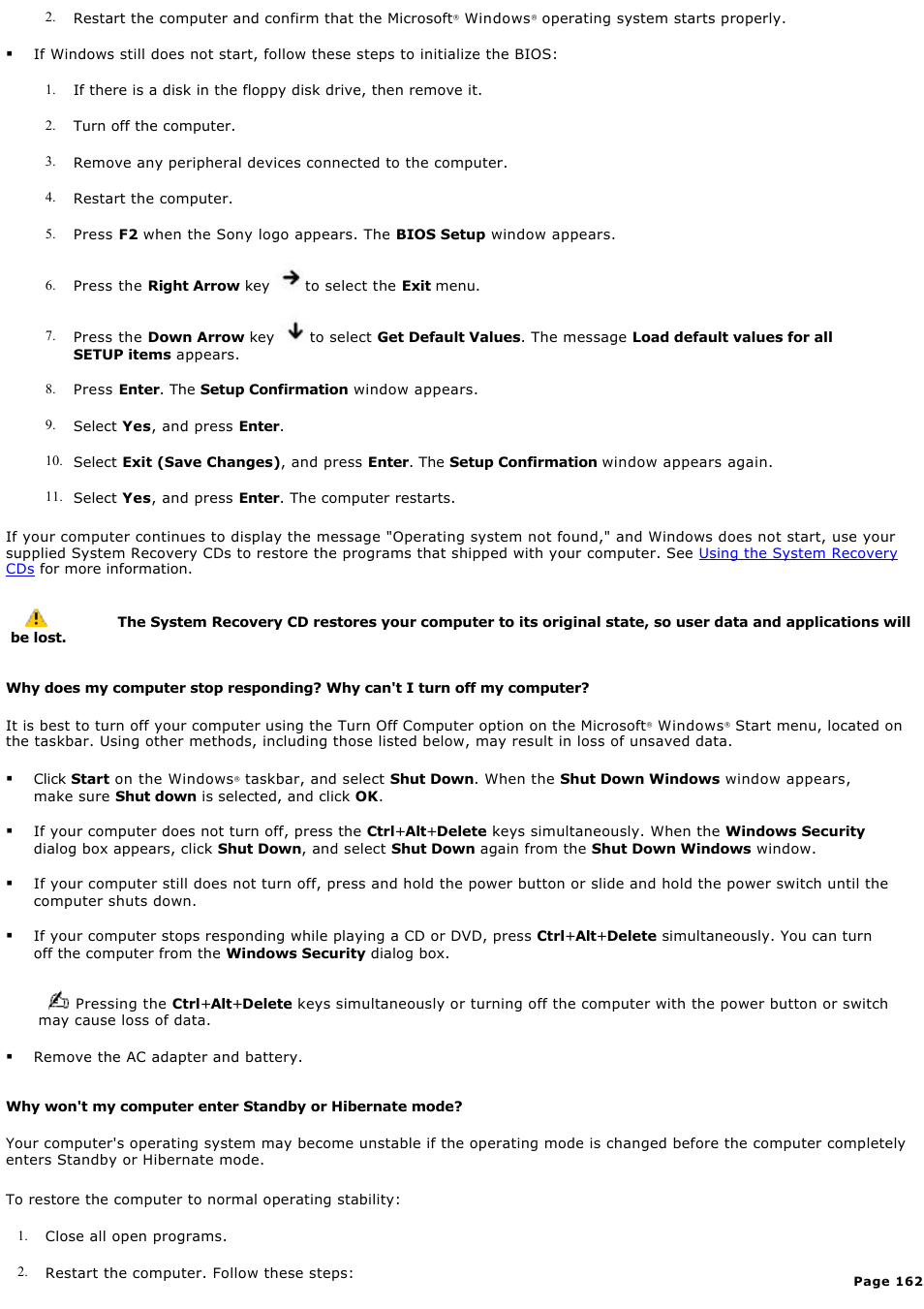 Sony PCG-V505AC User Manual | Page 162 / 164