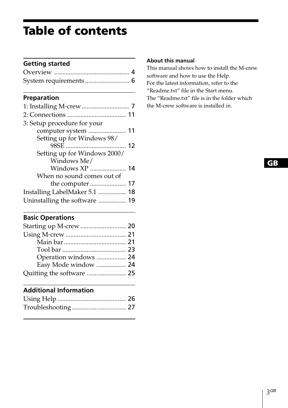 Sony MDS-PC3 User Manual | Page 3 / 254