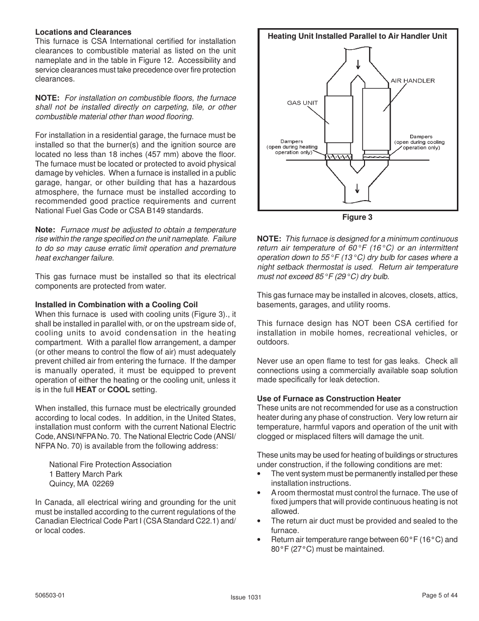 Allied Air Enterprises 92G1DF User Manual | Page 5 / 44